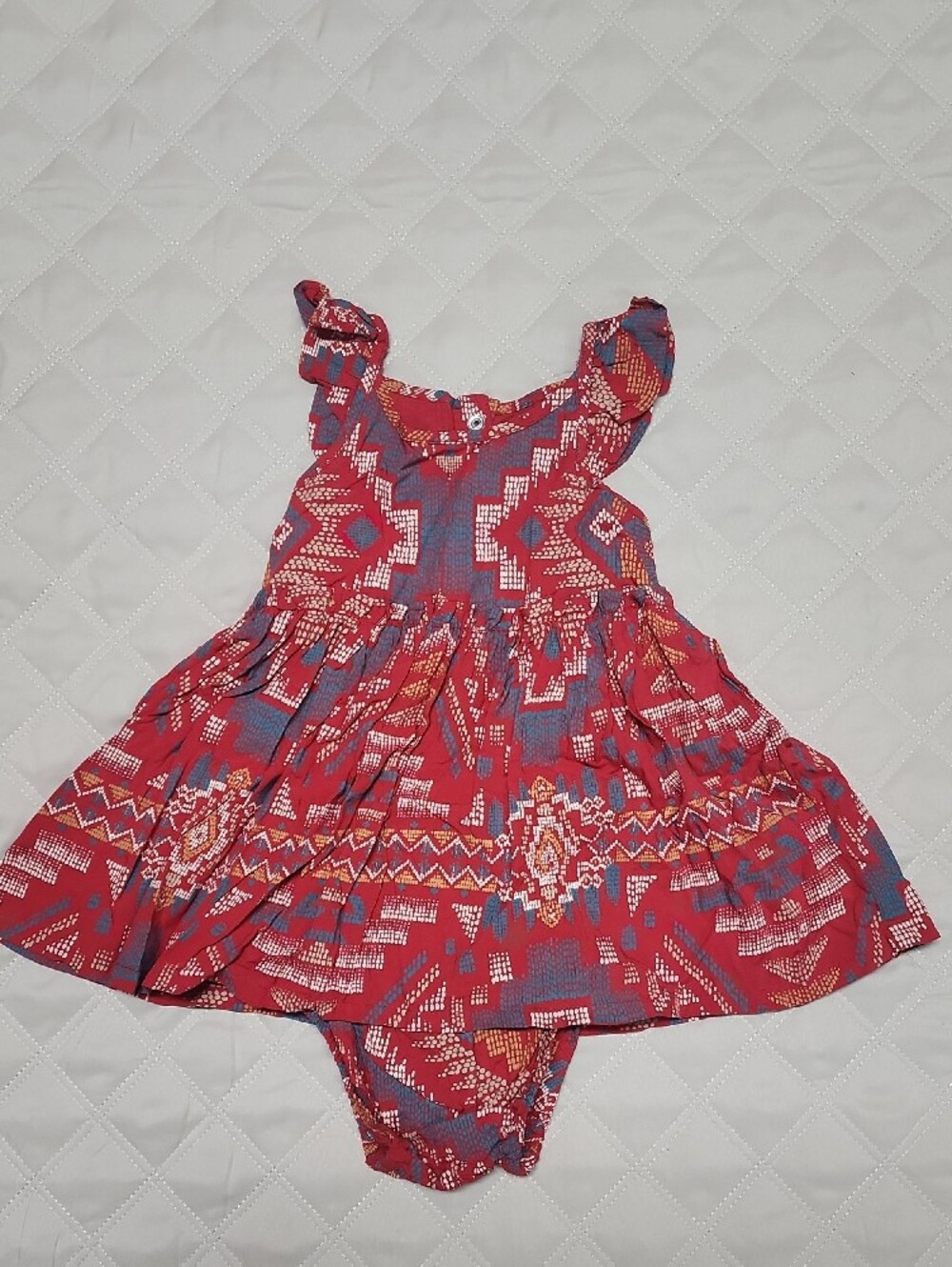 Wrangler Red Patterned Girls Casual Dress 12 months